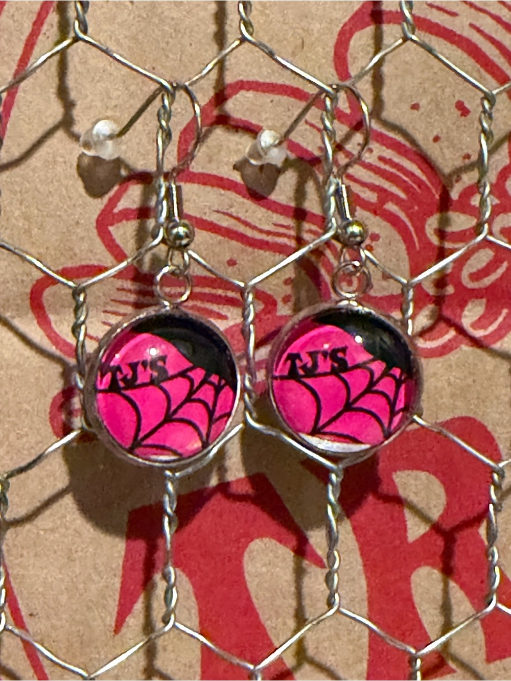 Trader Joe’s earrings 14mm spider web